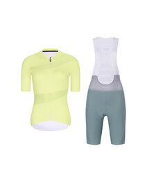 RIVANELLE Rövid kerékpáros mez rövidnadrággal - GLAMOR - zöld/sárga